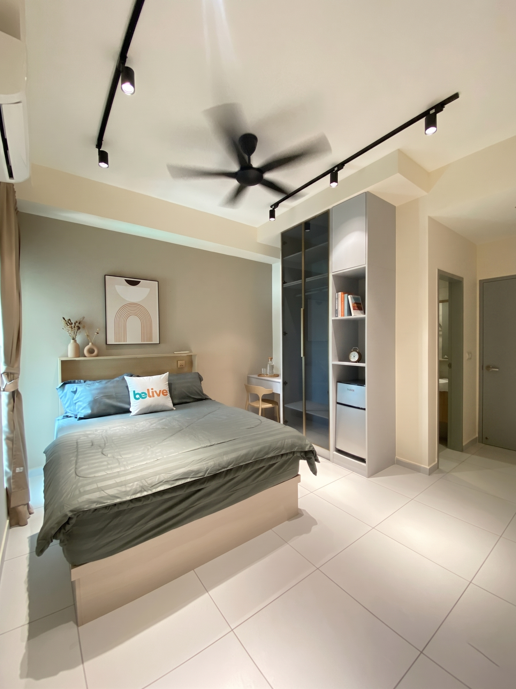 Modern furnished bedroom